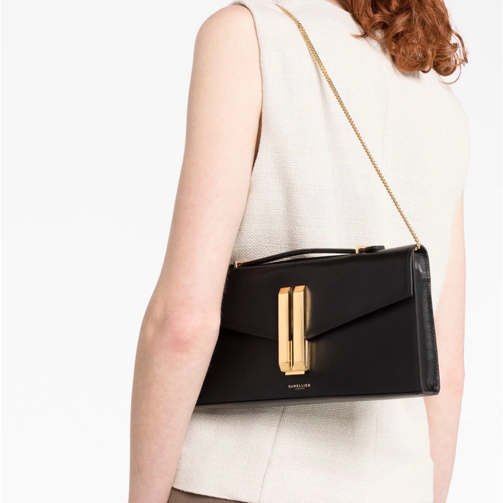 The DeMellier Vancouver Clutch in Elegant Black and Gold Handbag SOLD OUT!!